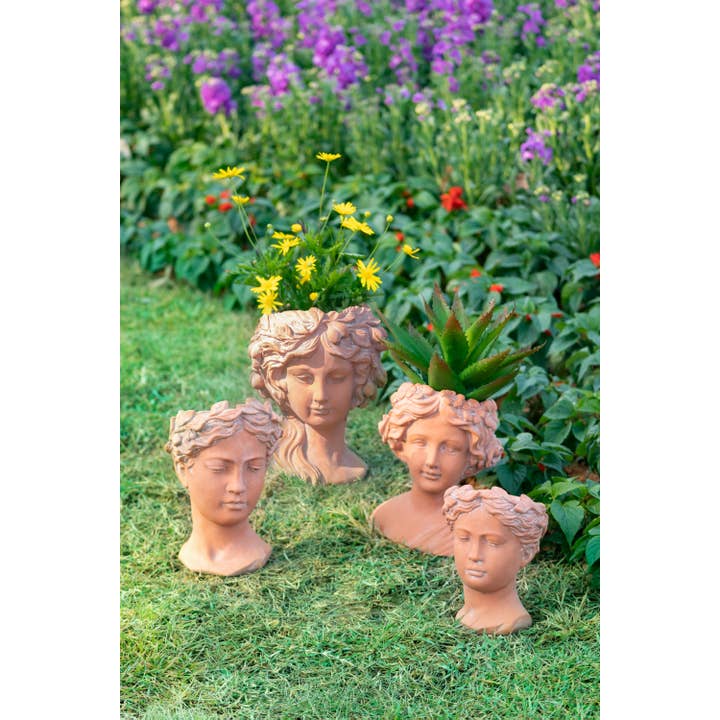 A&B Home Group Inc. - Wholesale Plant Pot - 8x9x11.5" Grecian Muse Cement Planter9