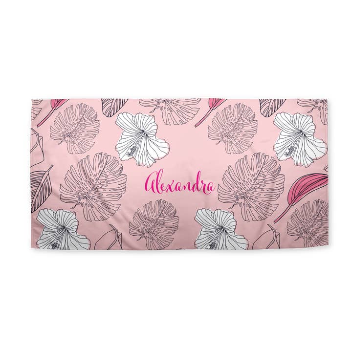 Sam and Zoey - Wholesale Beach towel - Beach Towel: Pink Tree1