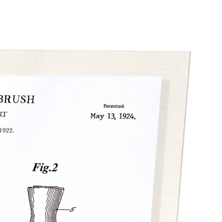 Ezen Trade - Wholesale Art print - PATENT OF SHAVING BRUSH (1924): Art Print1