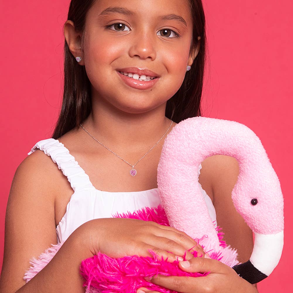 In Season Jewelry – wholesale Jewellery set – Clear CZ Heart Childs Jewelry Set -Sterling Silver9