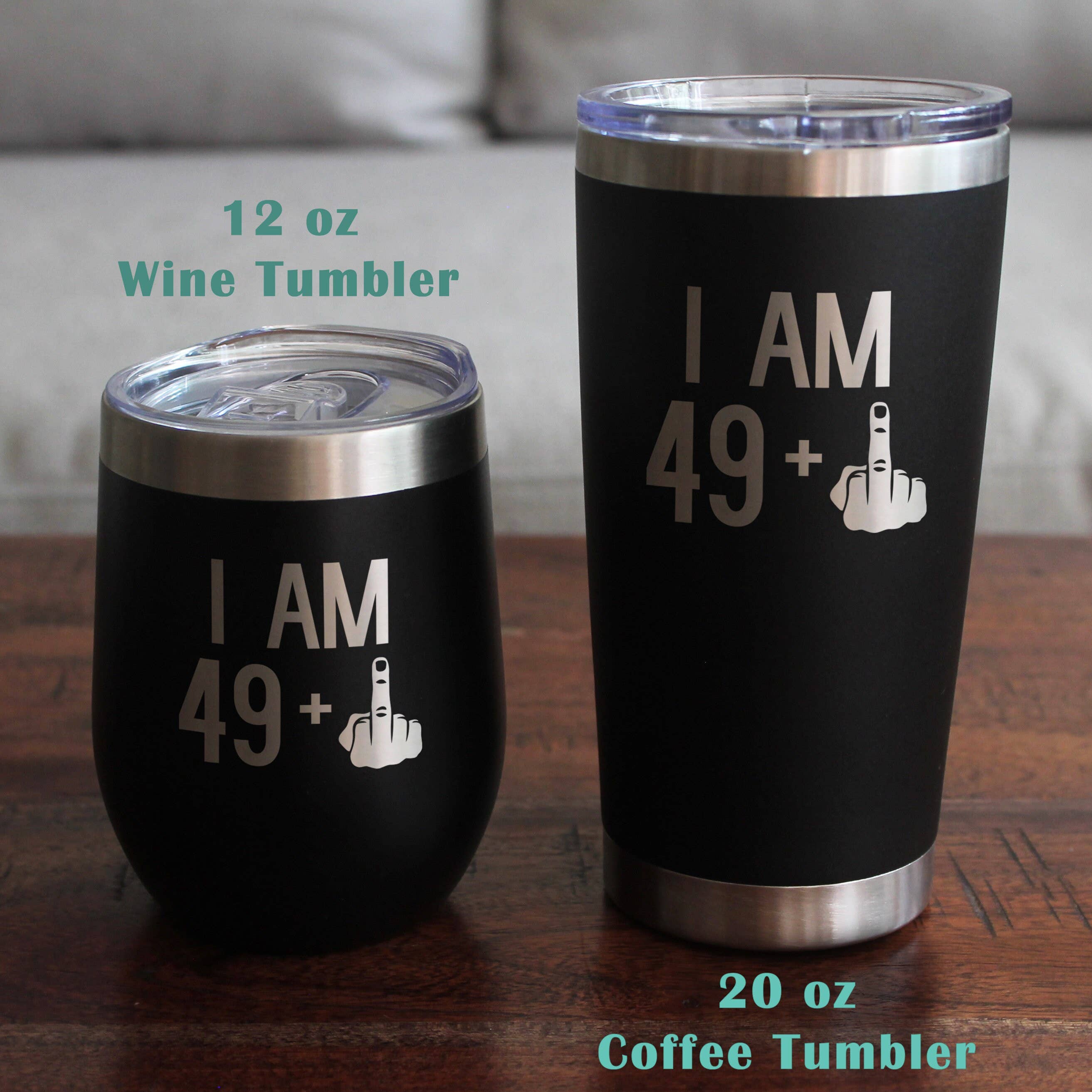 bevvee – wholesale Wine glass – 50th Birthday Gifts - 49 Middle Finger Stemless Wine Glass9