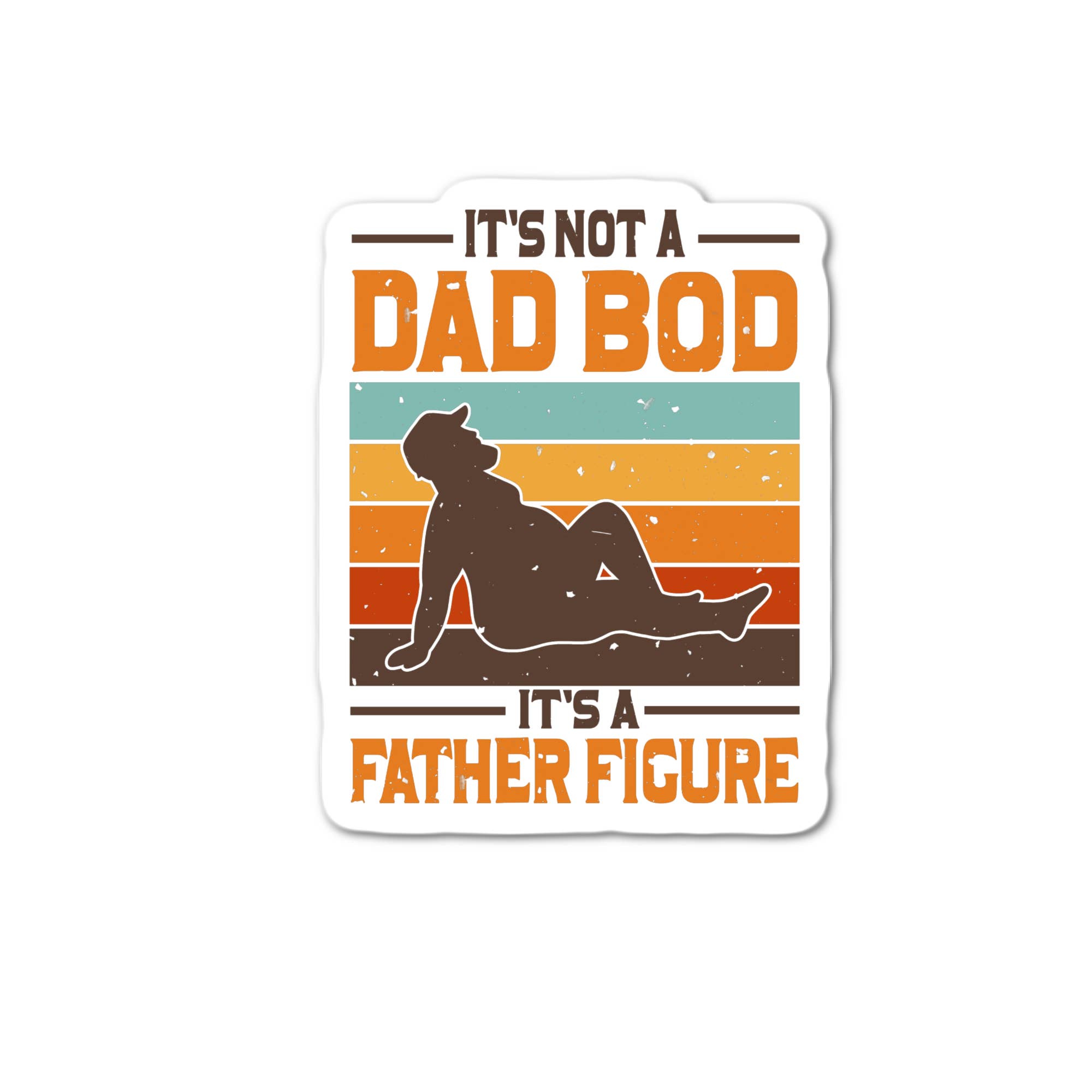 Stick-It Expressions - Vente Autocollants pour téléphone et ordinateur portable - Ce n'est pas un corps de papa, c'est une silhouette paternelle autocollant.