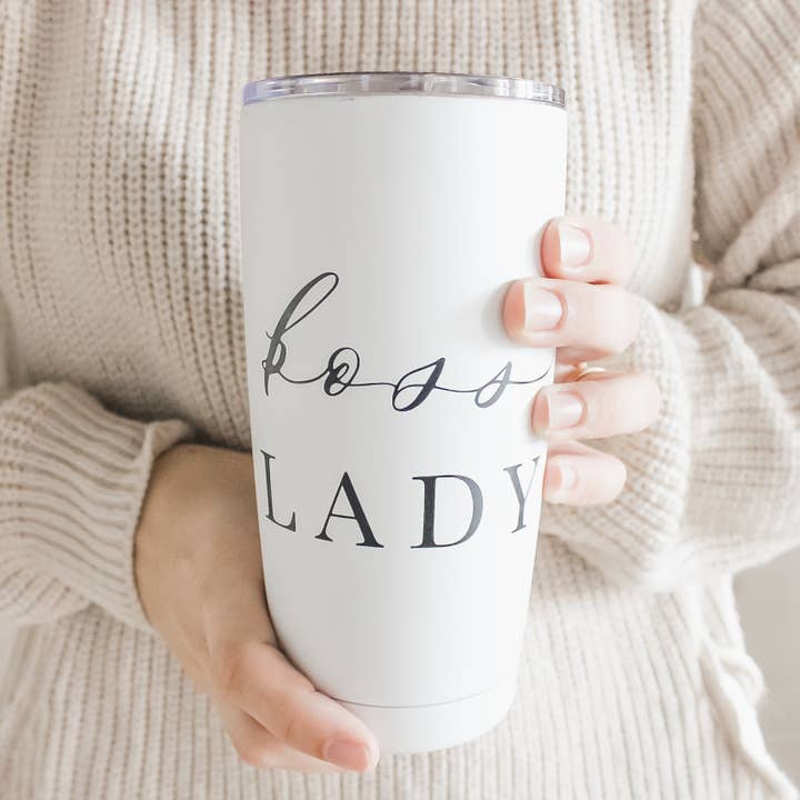 Boss Lady Travel Mug for wholesale by DWELL Home Shoppe