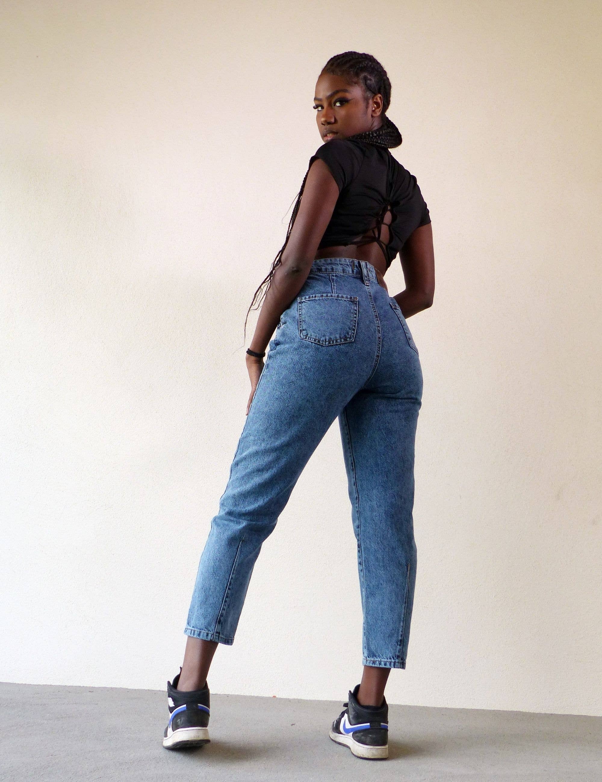 SPONTANÉ - Wholesale Jeans - Women's - Women's mom jeans - High waist - 80s style revisited5