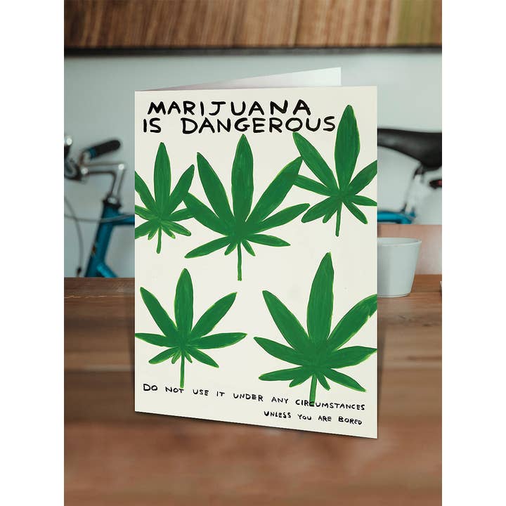 David Shrigley x Brainbox Candy – Großhandel Grußkarten für den Alltag – Lustige Grußkarte von David Shrigley - Marihuana1