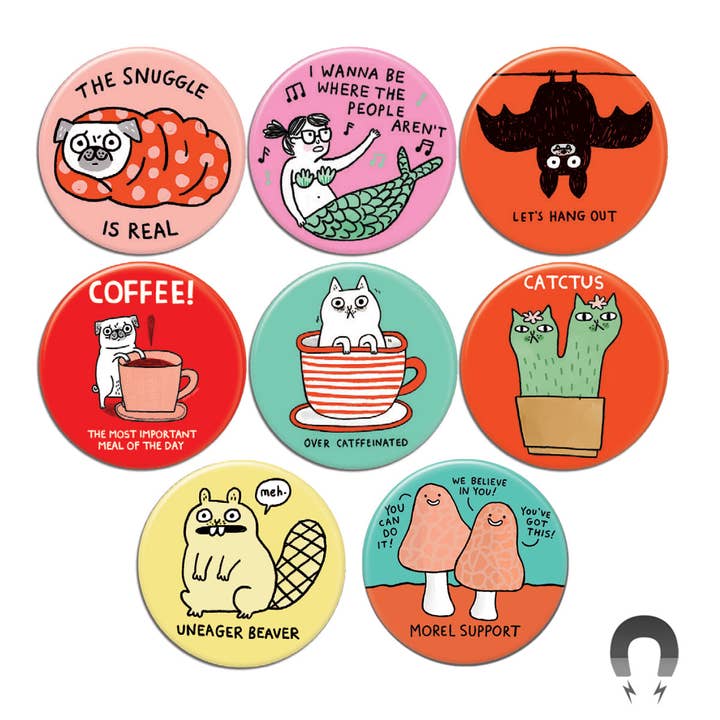 Punderful Big Magnet Bundle for wholesale by Badge Bomb