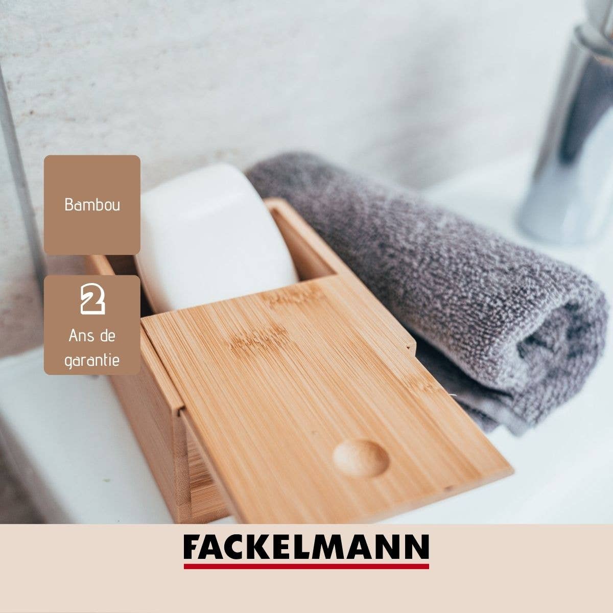 Fackelmann - Wholesale Soap Caddy - Tecno bamboo soap box with lid3