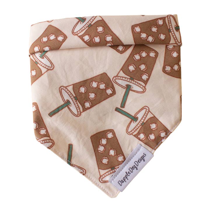 Dapple Dog Designs - Wholesale Pet Bandana - Dog - Iced Coffee Dog Bandana - Everyday Dog Bandana