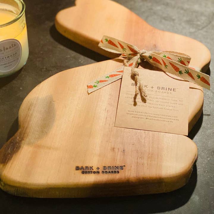Charcuterie Bunny Silhouette for wholesale by Bark + Brine Custom Boards