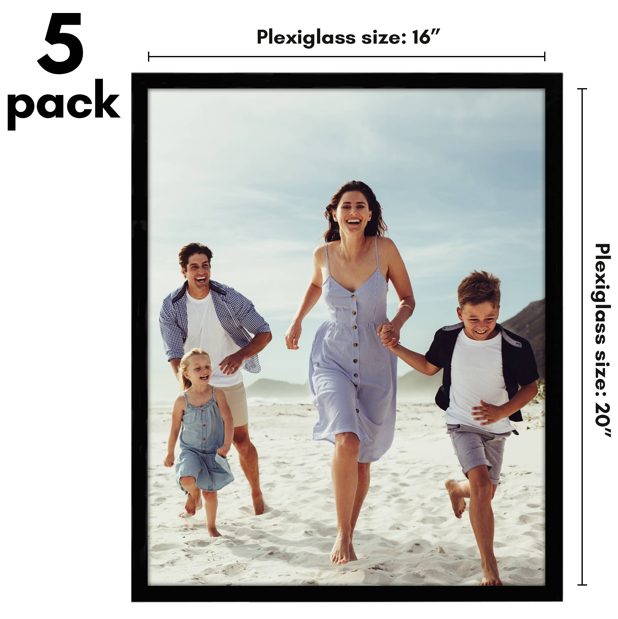 Americanflat - Wholesale Picture Frame - Americanflat 5 Pack Picture Frames Plexiglass Cover33