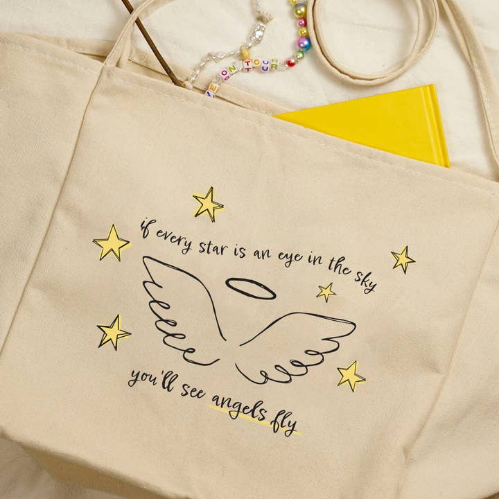 Sac fourre-tout Louis Tomlinson Angels Fly Inspired pour la vente par To Be So Styles