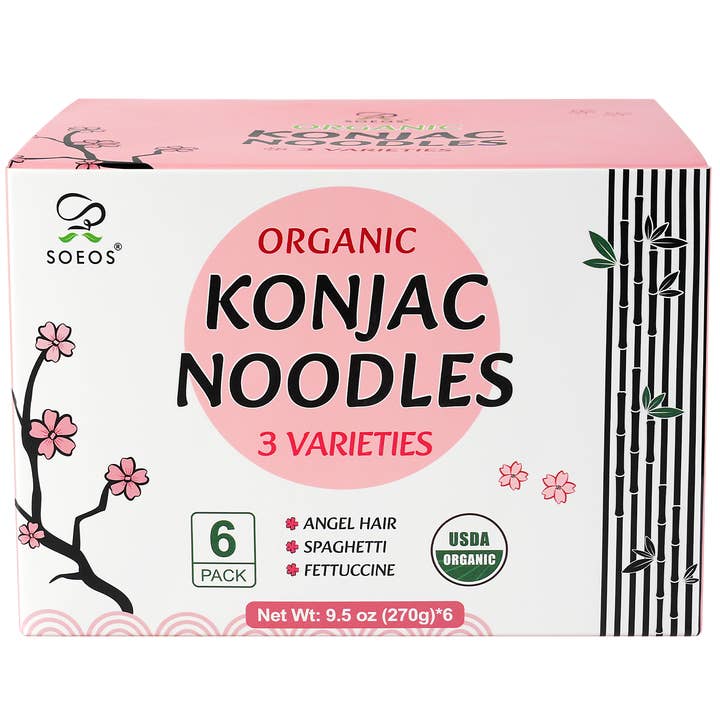 soeos - Wholesale Pasta - Soeos Organic Konjac Noodles, 52. 8 oz (8.8 oz*6), 6 Pack1