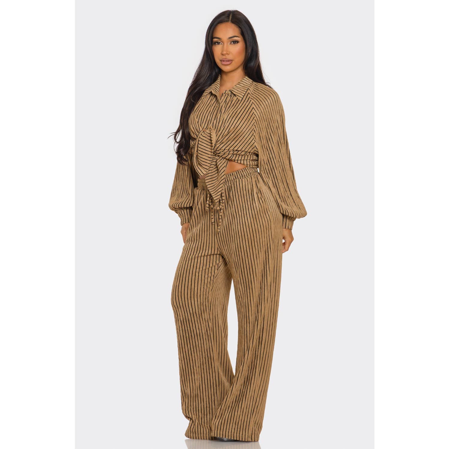 ITSSY - Wholesale Top & Pant Set (NOT Loungewear) - Women's - Button Down Shirt and Pant Set8