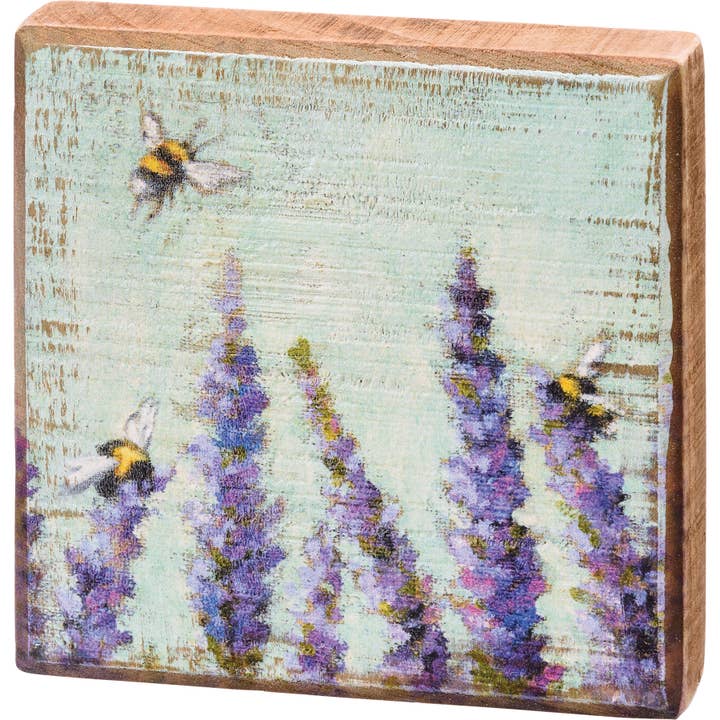 Lavender Block Sign for wholesale by Primitives by Kathy