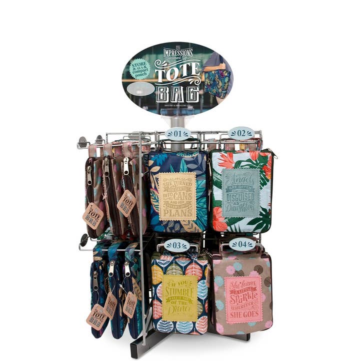 The H&H Group - Wholesale Tote Bag - Women's - Impressions Tote Bag Counter Spinner Display & Stock0