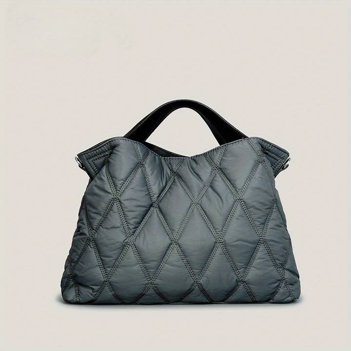 wandf - Wholesale Backpack - Women's - Diamond Quilted Down-Filled Solid Color Tote Bag for Travel12
