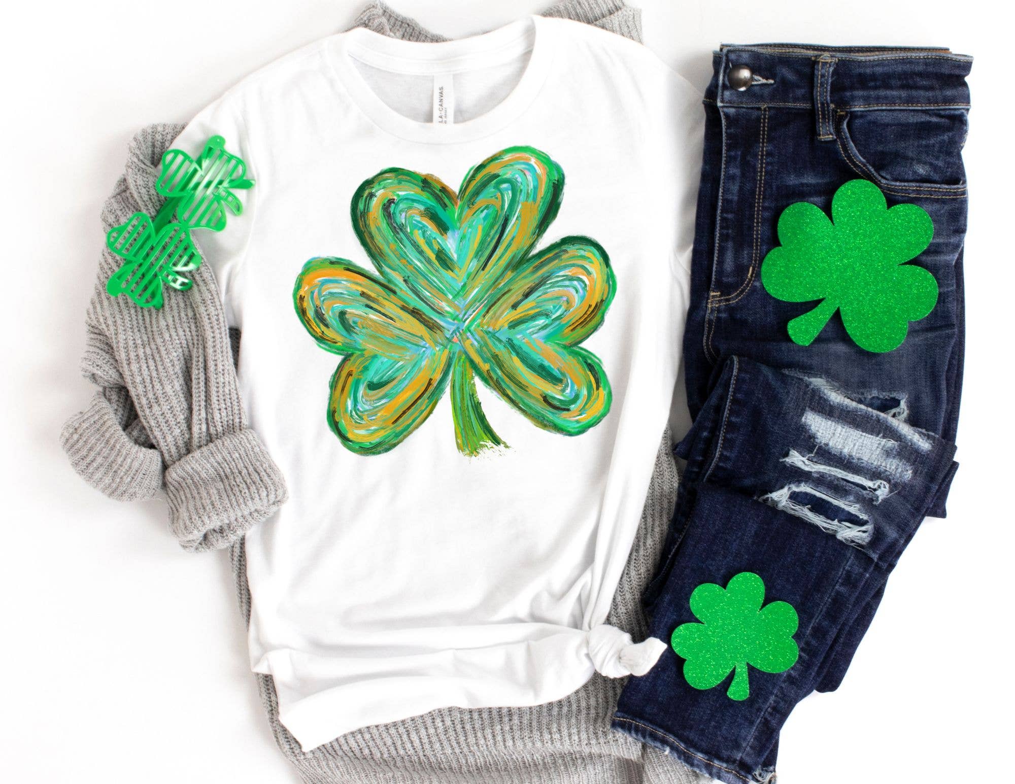 The Shirt Company - Wholesale T-Shirt (Graphic) - Women's - Clover St Patricks Shirt - St Patricks Day Shirt1