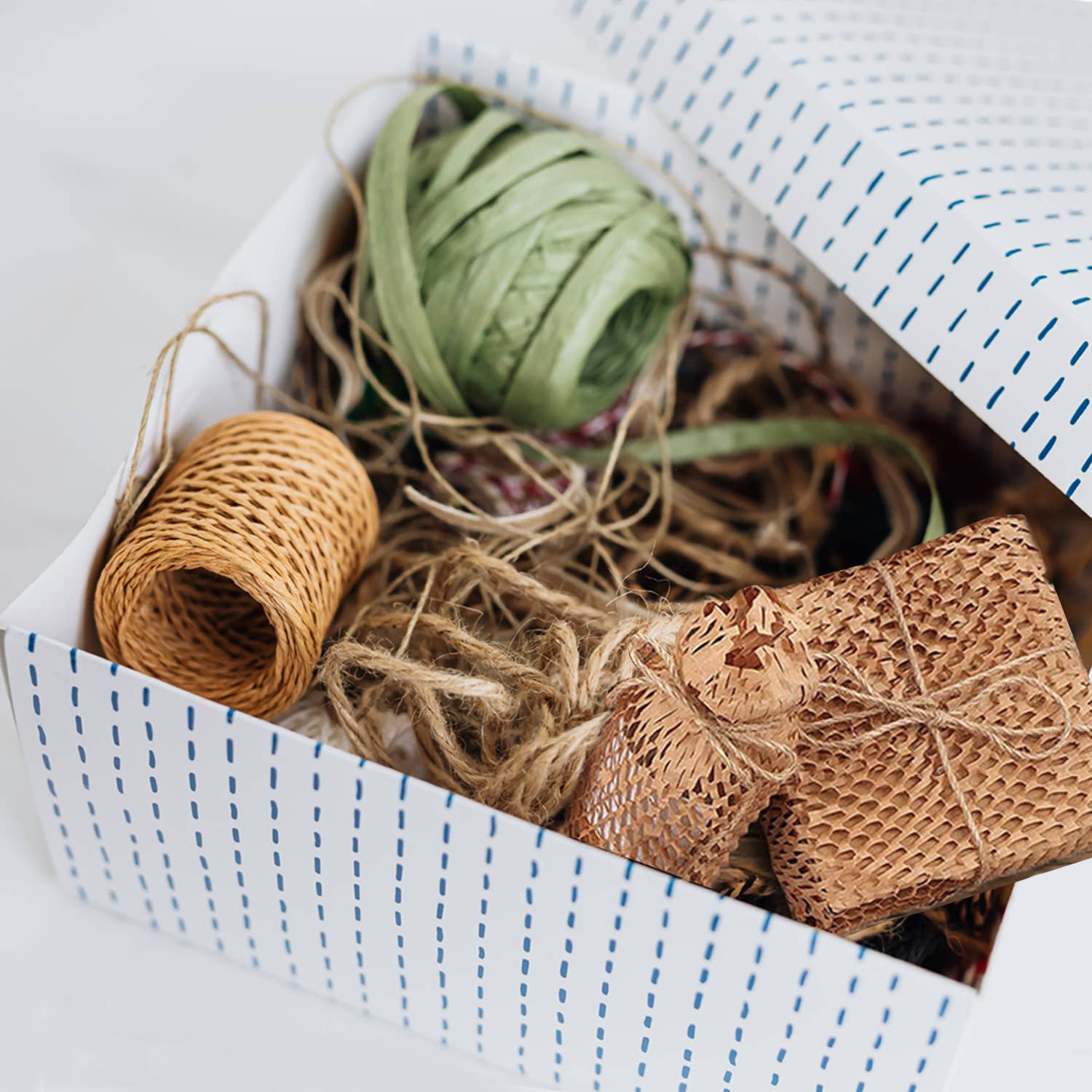 Kis Paper - Vente Rouleau de papier cadeau - Rouleau de papier d'emballage en nid d'abeille, 2 pièces, 15 x 35,80 pouces5