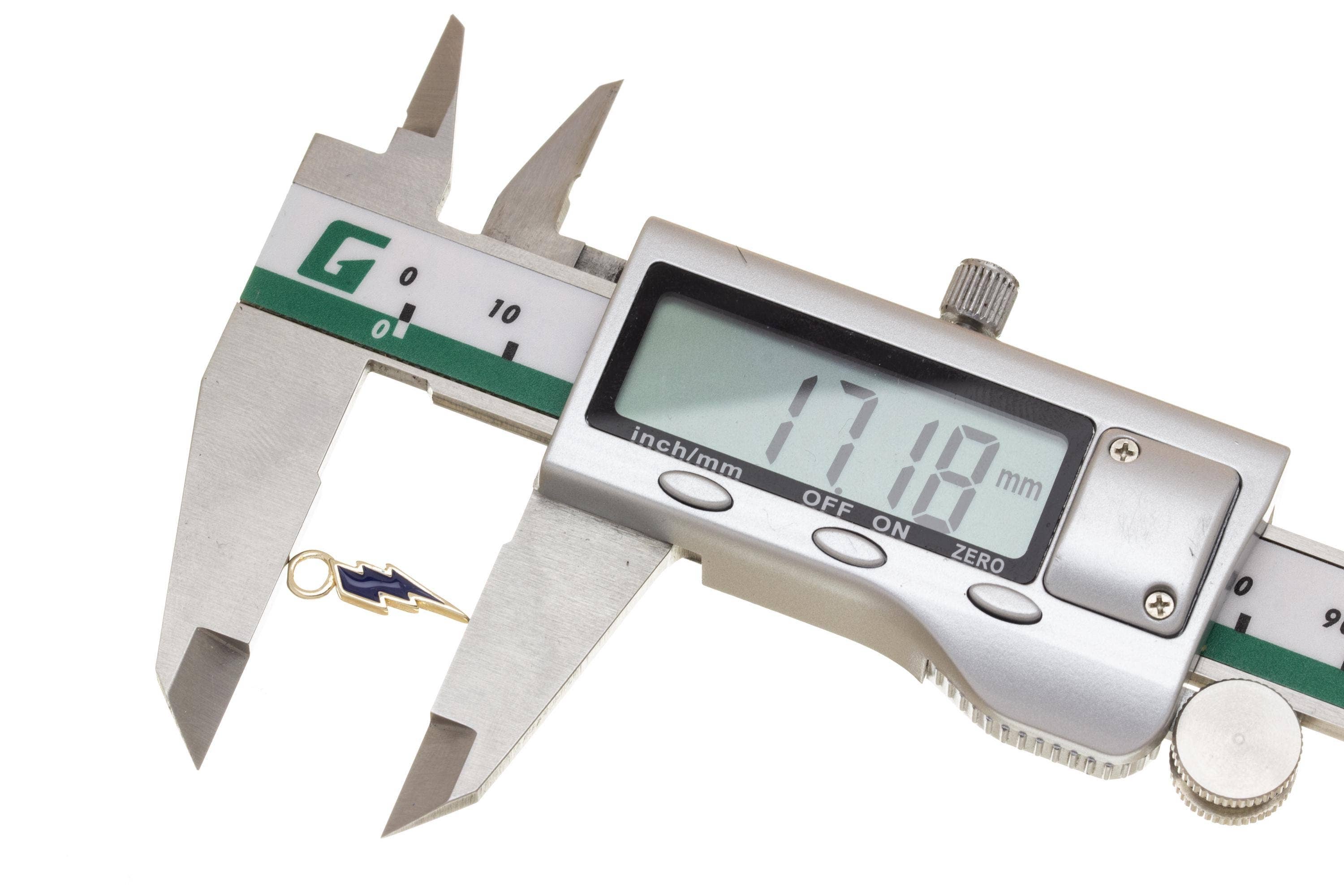 Jewel Pledge - Wholesale Individual Charm/Pendant - Gold Enamel Lightning Bolt Charms for Jewelry Making,CPG14086