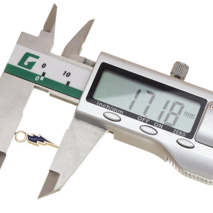 Jewel Pledge - Wholesale Individual Charm/Pendant - Gold Enamel Lightning Bolt Charms for Jewelry Making,CPG14086