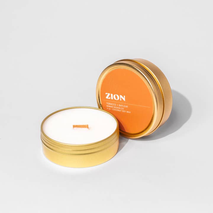 Nomad Design Co - Wholesale Travel Candles - Zion National Park Travel Tin