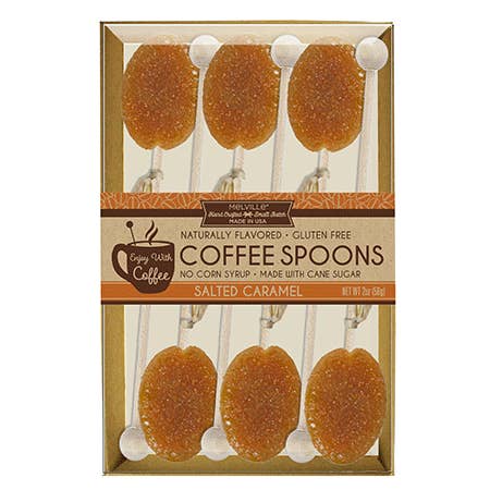 Melville Candy Company - Wholesale Hot Cocoa Spoon - Salted Caramel Coffee Spoons