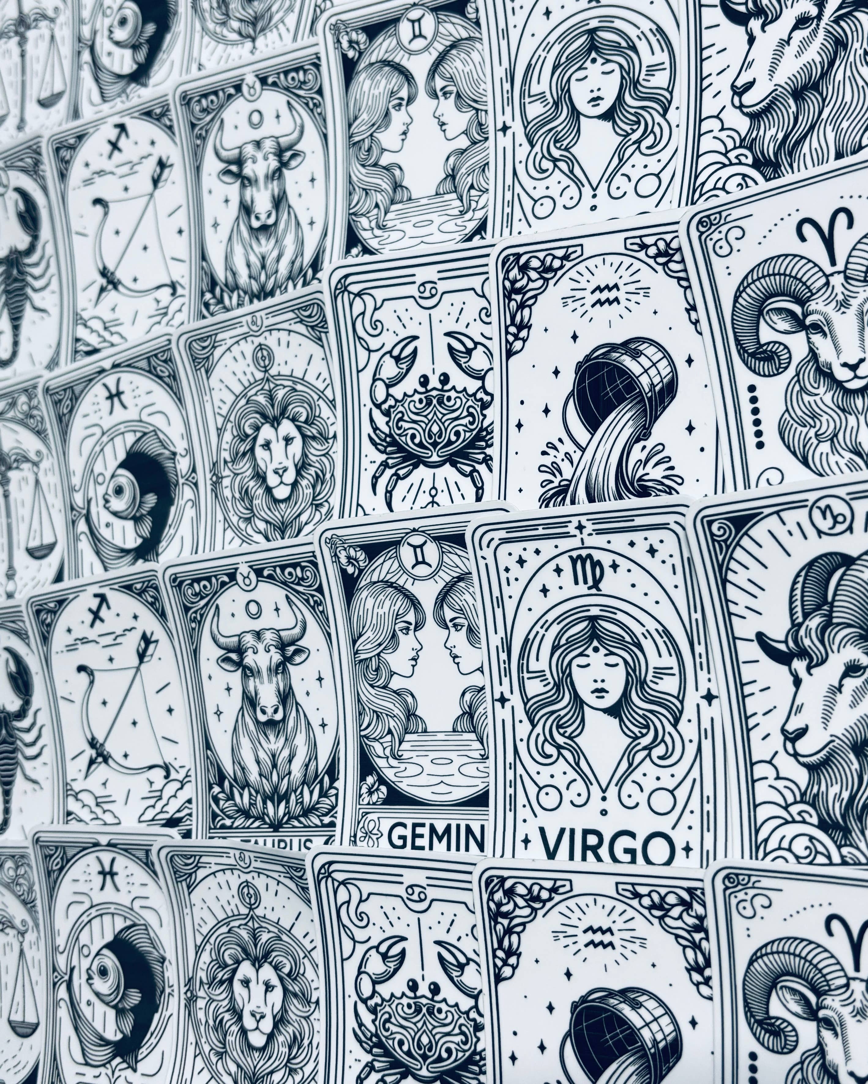 Kraftmir - Wholesale Phone & Laptop Stickers - Scorpio Zodiac Sticker | Tarot Themed Zodiac Sticker 4