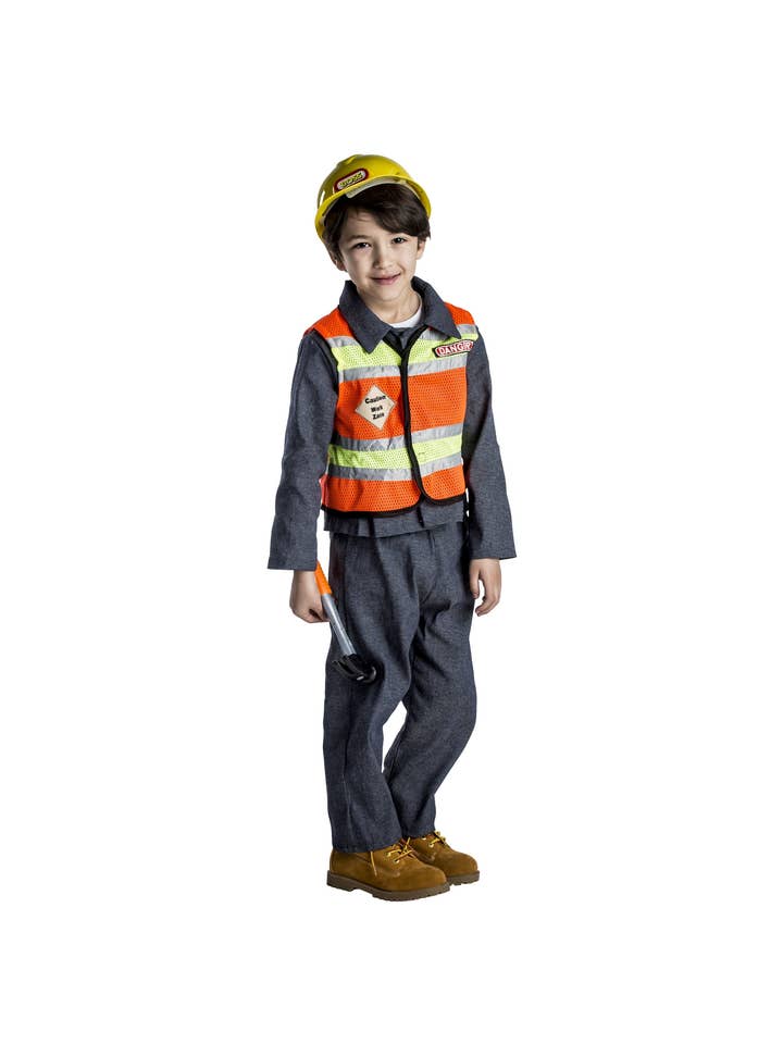 Dress Up America - Venta al por mayor Disfraz - Niños - Disfraz de obrero de la construcción para niños