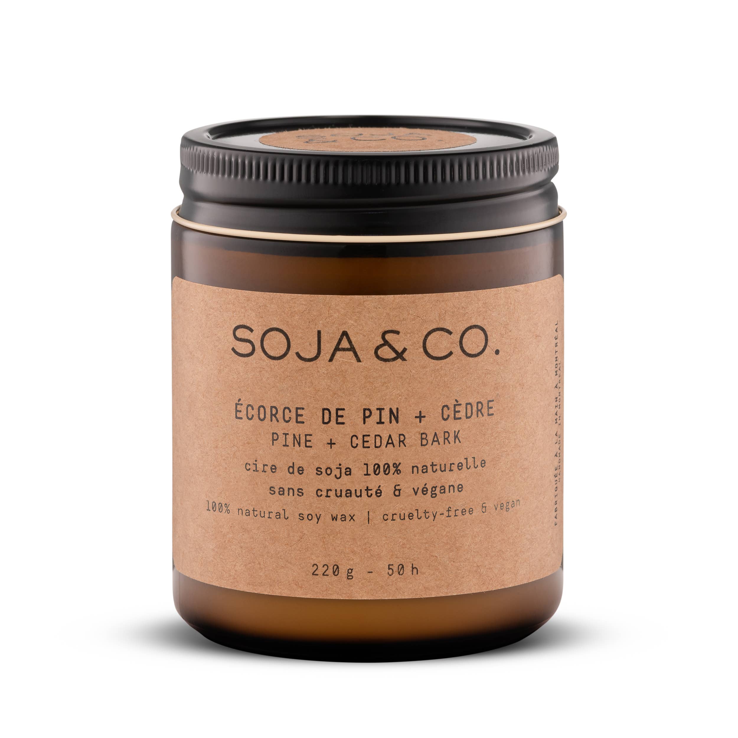 SOJA&CO.® - Wholesale Jar/Filled Candle - Soy Wax Candle | Pine + Cedar Bark0