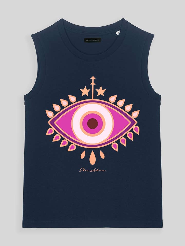 Eden Ashram - Wholesale Tank top – Women′s - Evil Eye Venice Tank4