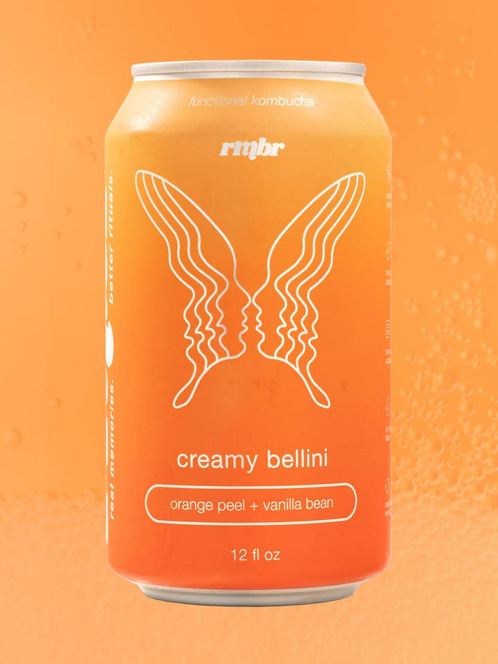 Creamy Bellini - Green Tea Kombucha for wholesale by RMBR Kombucha