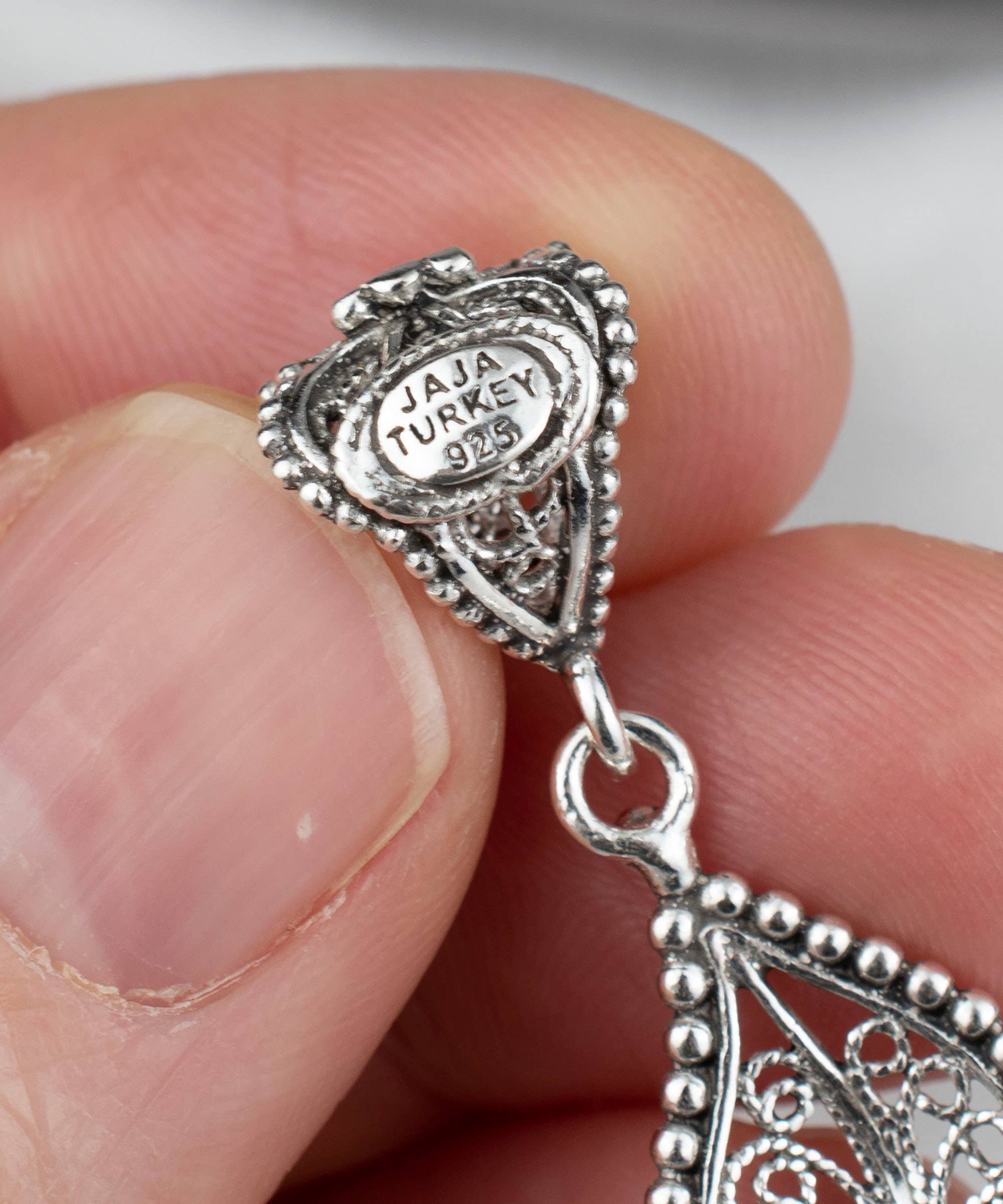 Filigranist Jewelry - Wholesale Pendant/Charm Necklace - Sterling Silver  Pink Chalcedony Pendant Necklace9