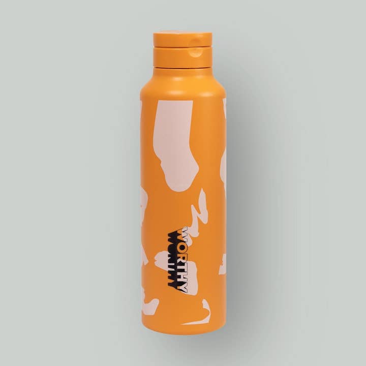 Retro Orange Sugarcane Drink Bottle for wholesale by Worthy