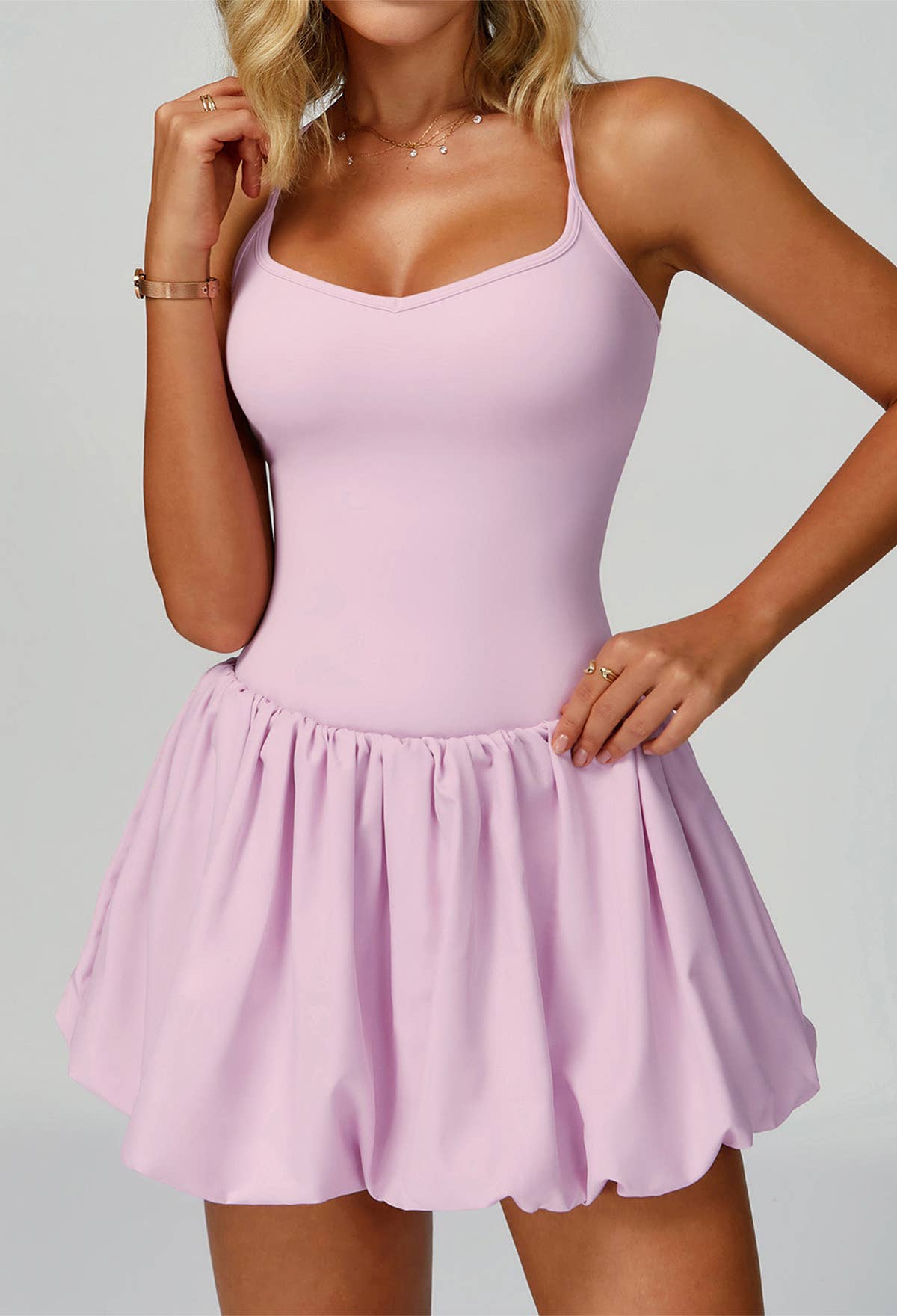 Crave by FW – wholesale Athletic dress – Women′s – Cross Back Tennis Dresses with Short and Pocket22