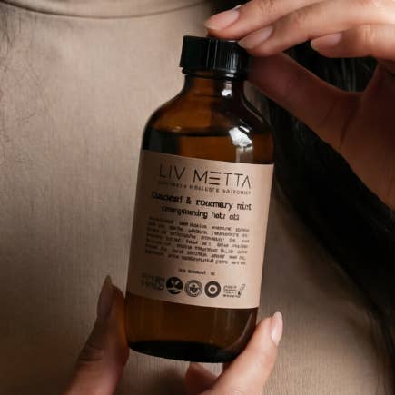Liv Metta - Wholesale Massage Oil/Gel - Flaxseed & Rosemary Mint Hair Growth Oil0