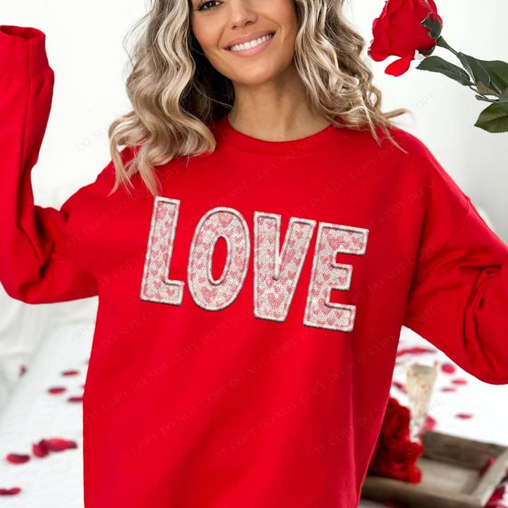 Me encanta la purpurina y el bordado para venta al por mayor de Farm Life Crafting