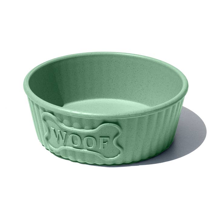 Woof, ribbad, medium skål, salviagrön, (vete PP), 3 koppar för wholesale av TarHong