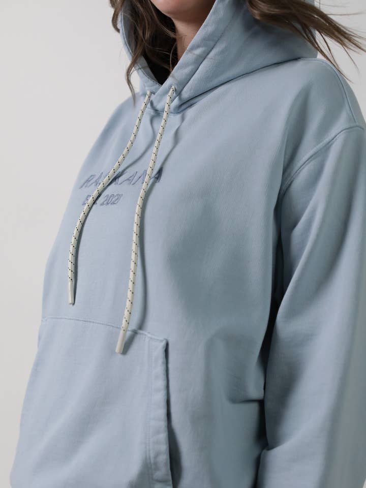 ELLE || FRENCH TERRY MATERNITY HOODIE || DUSTY BLUE for wholesale by RASKANA