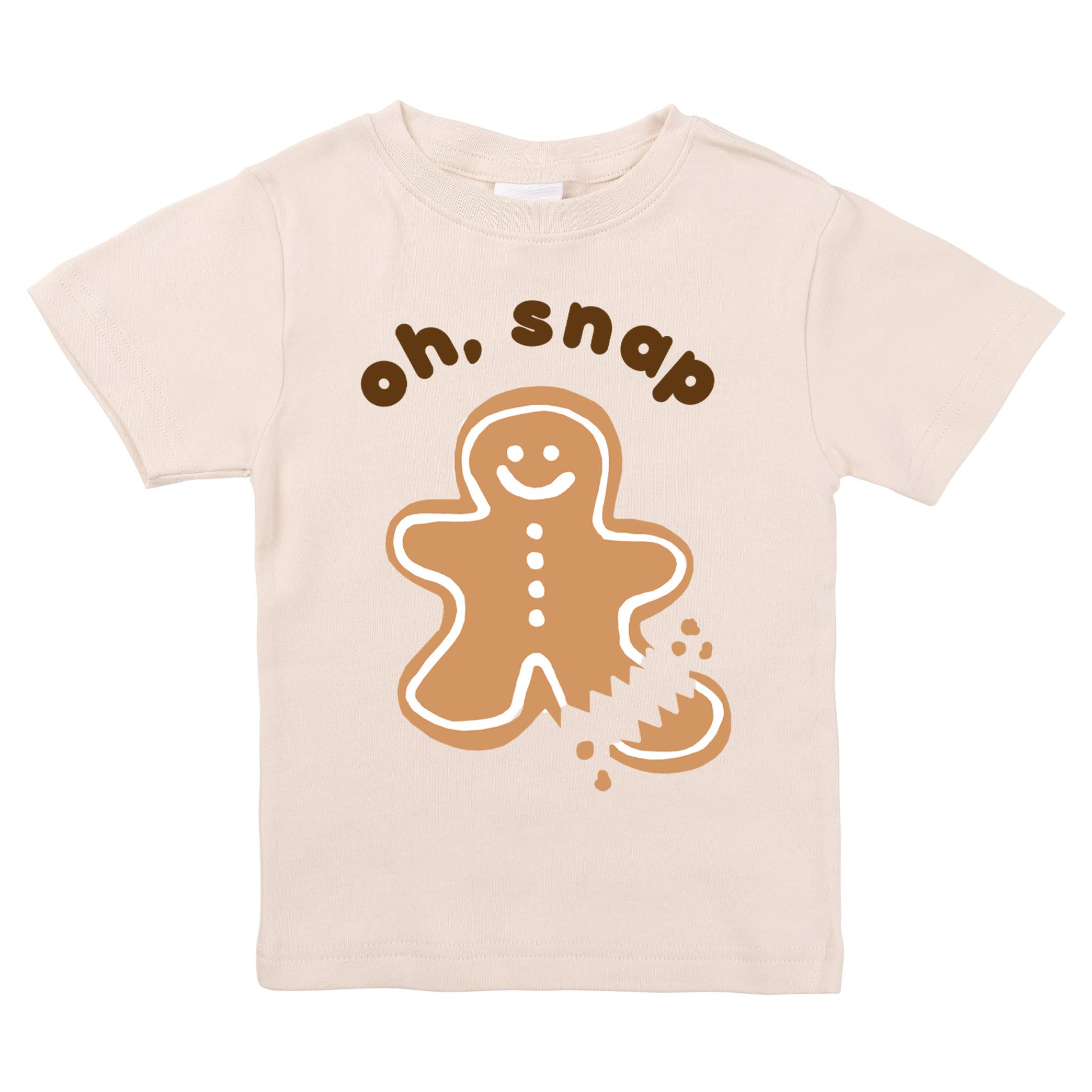 Spunky Stork - Wholesale Screen Printed T-Shirt - Kids - Oh Snap Gingerbread Man Funny Christmas Baby Toddler Top3