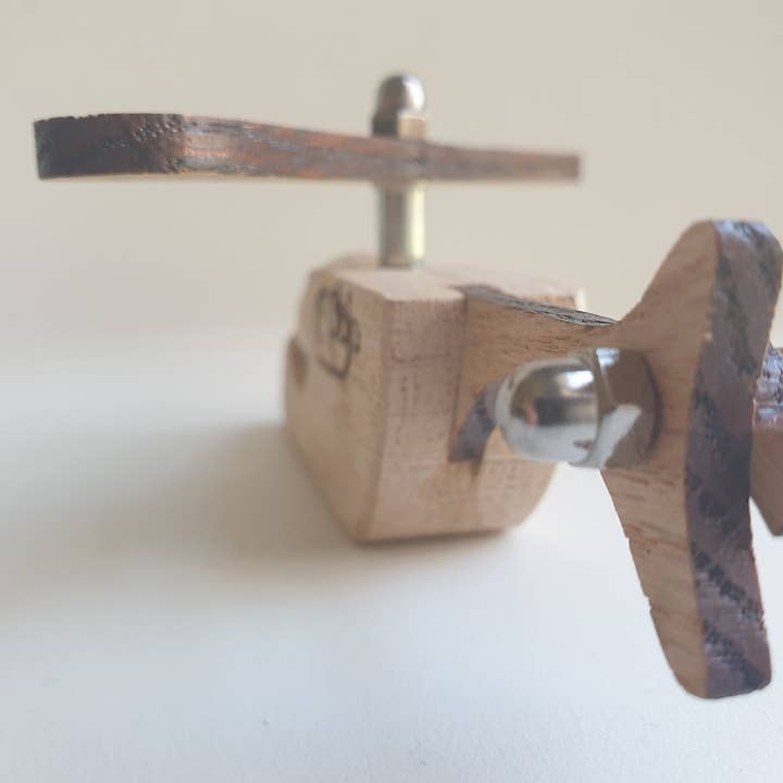 Mobjo - Wholesale Wood Toy - Kids - Wooden helicopter. Handmade. HéliJo1