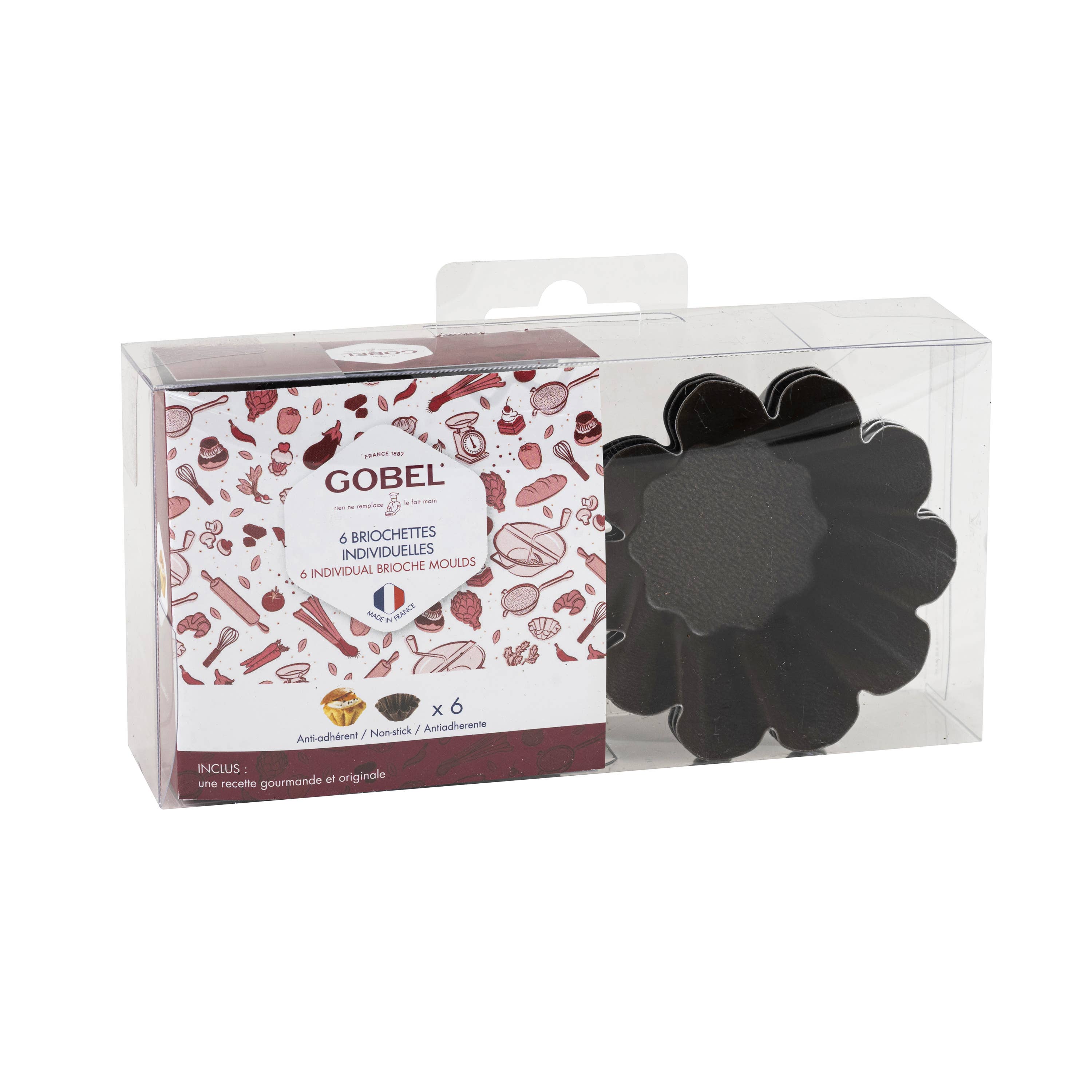 GROUPE LOUIS TELLIER - GOBEL - Wholesale Cake Pan - GOBEL - Box of 6 brioches - non-stick - 2716410