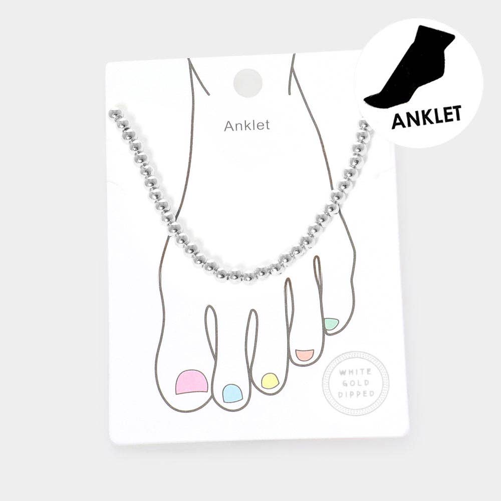 Sensibling Corp. - Wholesale Anklet - Gold Dipped Metal Ball Anklet2