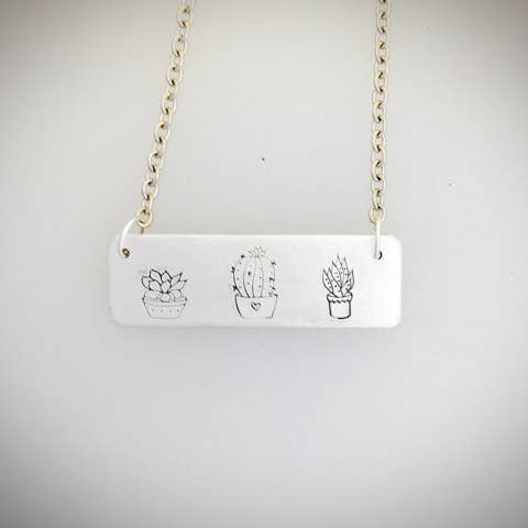 Succulent Tag ketting voor wholesale door Christy Robinson Design