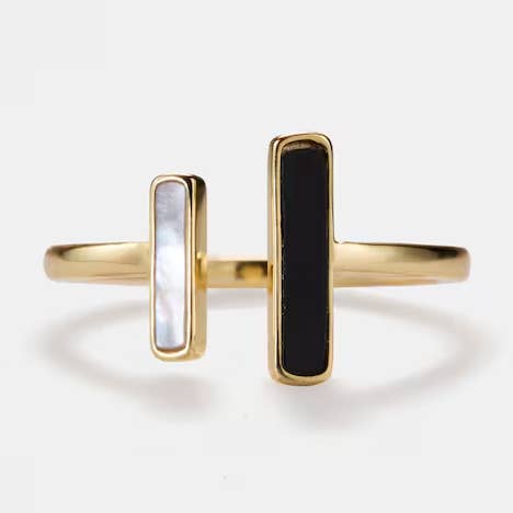 Mother Of Pearl Agate Statement Ring in 925 Sterling Silver for wholesale by Perimade & Co. LLC