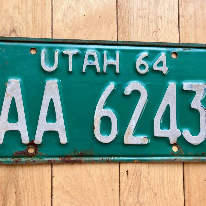 Plaque d'immatriculation de l'Utah de 1964 pour la vente par RusticPlates