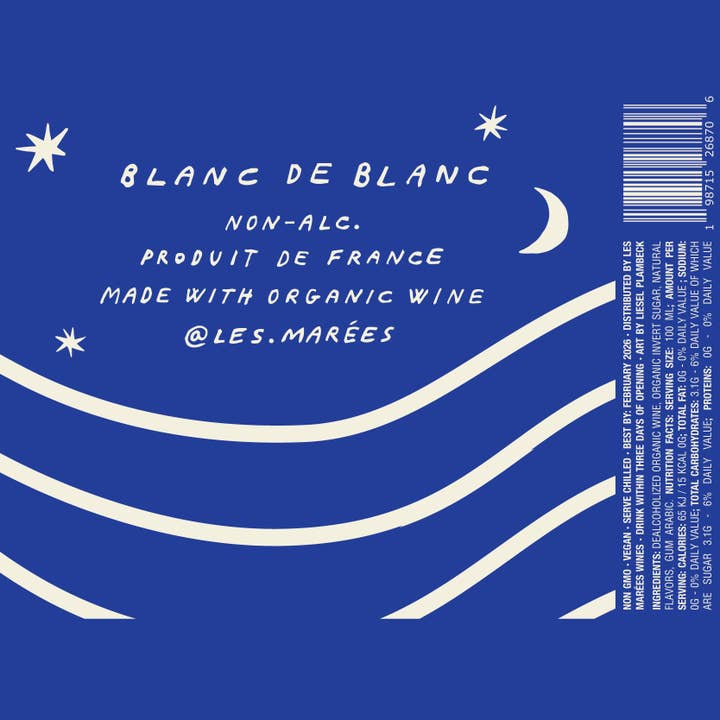 Woody's - Wholesale Non-Alcoholic Spirits/Wine/Beer - Les Marées Non-Alcoholic Sparkling Blanc de Blanc (750ml)5