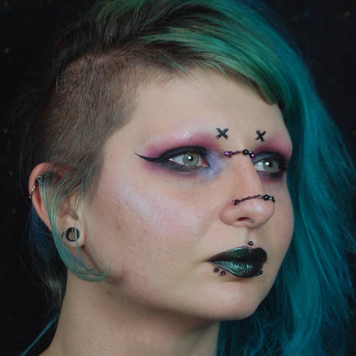 Beaded Stainless Steel Piercing Chain for wholesale by Ayame Designs