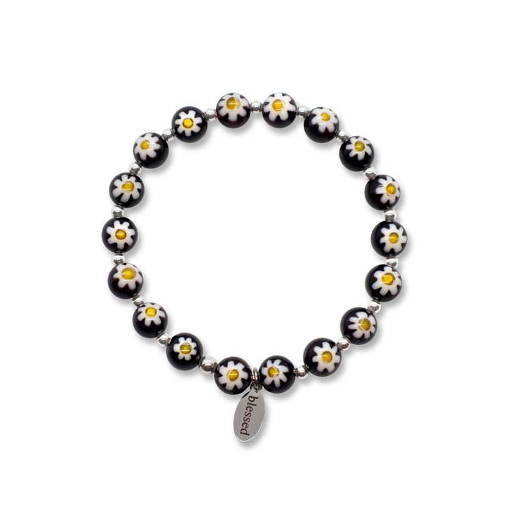 Count Your Blessings Bracelet in Black Daisy for wholesale by Made as Intended