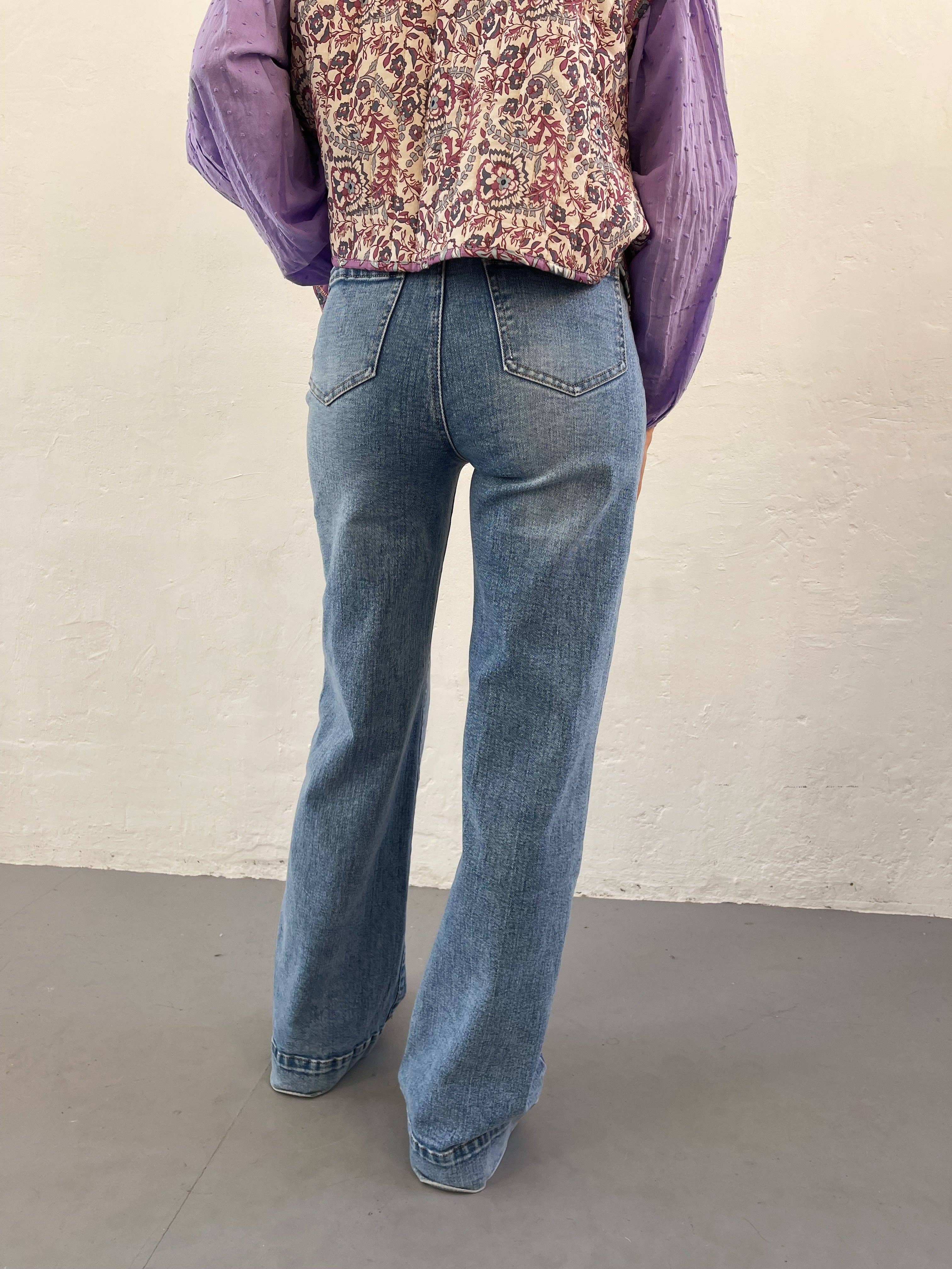 MindTraveler - Vente Jean – femme - Jean Claudia taille mi-haute à haute, long et élastique3