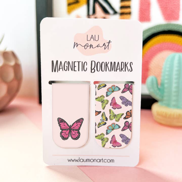 Lau Monart - Wholesale Bookmark - Butterflies Magnetic Bookmark0